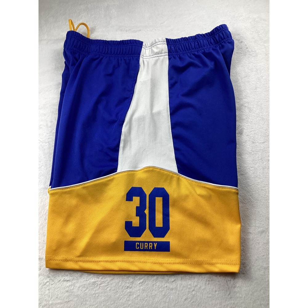NBA Golden State Warriors Shorts Men XL Blue Stephen Curry 30 Basketball Mesh